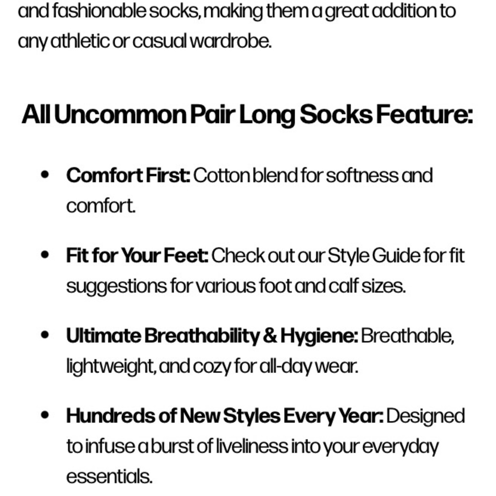 Uncommon Pair Pop Fit OS cotton blend socks black with stripes  NEW in package - Picture 3 of 10